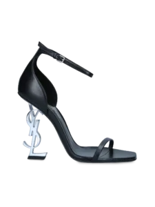 Saint Laurent Silver Heel – Shiny Metallic Designer Heel for Women